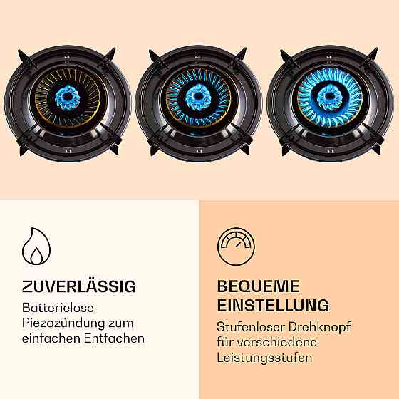 Похідна піч Barzona 2 2 пальники 3,4 кВт і 4,3 кВт Скляна пластина та корпус із неіржавкої сталі 2 Рівне