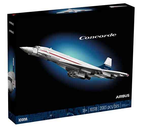 Конструктор Icons Concorde (2083 деталей)| Легендарний надзвуковий літак з коробкою Київ