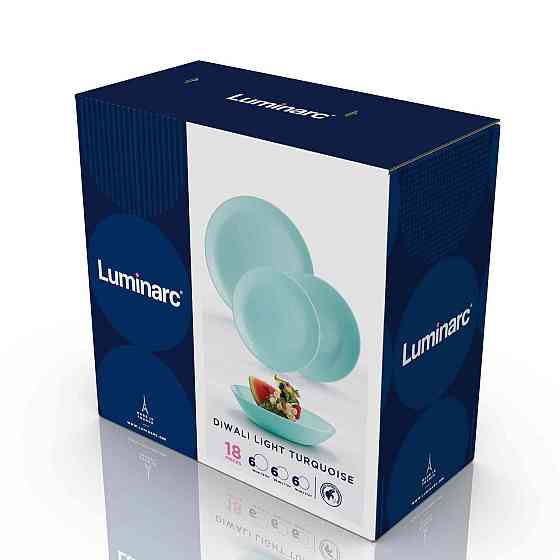 Сервіз Luminarc Diwali Light Turquoise 18 предметів (6747450) Київ