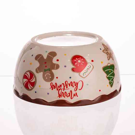 Yiwu Тарілка супова порцелянова новорічна Ø15 (см) Merry Christmas 800 мл CR-1-44 Коломыя