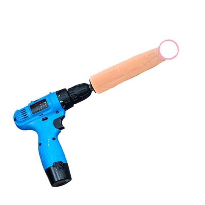 Фаллоимитатор на дрель - 18*3 см - Телесный Винница - изображение 4