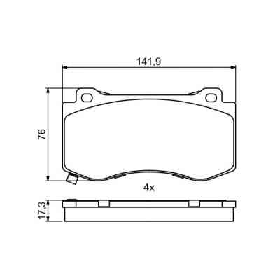 Гальмівні колодки Bosch 0986494870 Вінниця