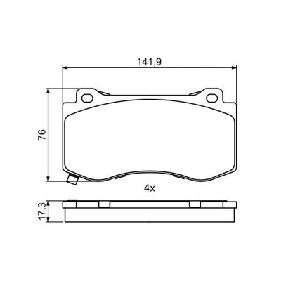 Гальмівні колодки Bosch 0986494870 Вінниця - фото 4