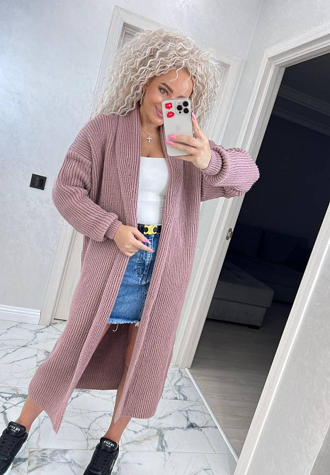 Женский длинный вязаный кардиган оверсайз. 44-50р. Киев - изображение 7