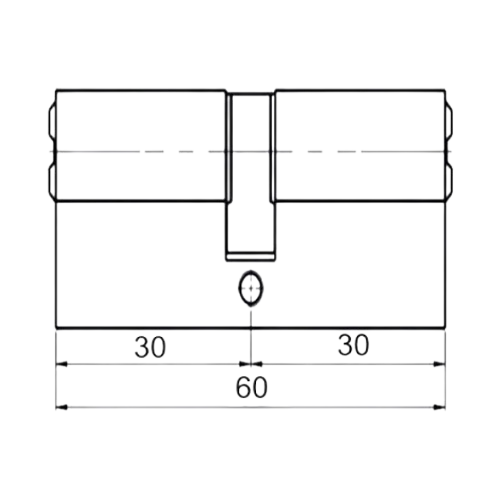 Циліндр (серцевина замка) BRASS М60 ZG (30*30) KEDR Житомир