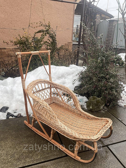 Санки  из лозы плетеные  с ручкой Киев - изображение 10