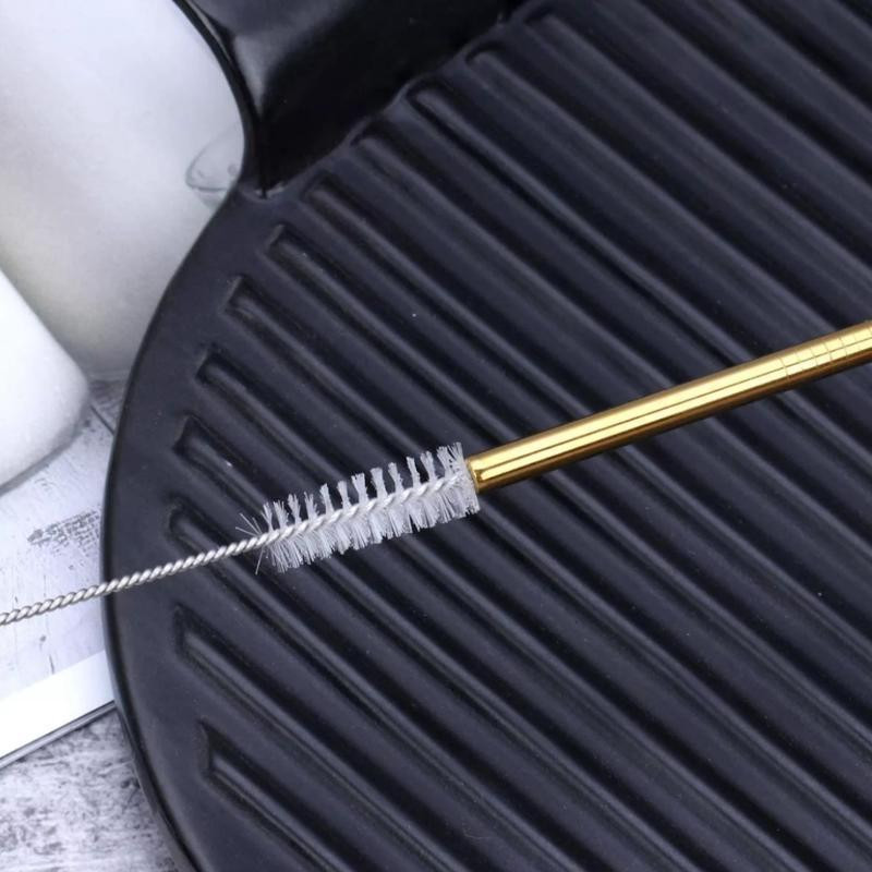 Набор золотистых многоразовых металлических соломинок Киев - изображение 7