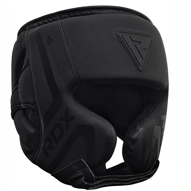Боксерський шолом RDX T15 Noir Cheek Protector Matte Black (капа в комплекті) Кам'янське - фото 3