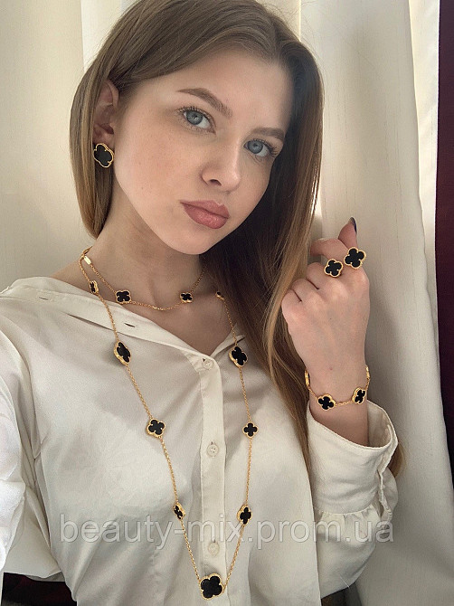 Подвеска с цветочками в позолоте с перламутром Одесса - изображение 4