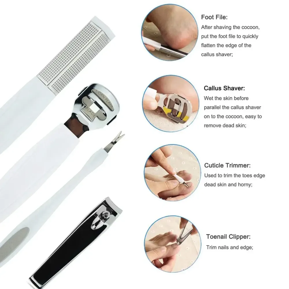 Набор инструментов для педикюра (Станок, терка, триммер, кусачки + 10 лезвий) Киев - изображение 4
