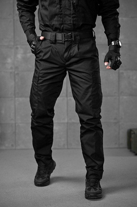 Тактические штаны рипстоп pyramid полиция черный ВТ5058 Одесса - изображение 1