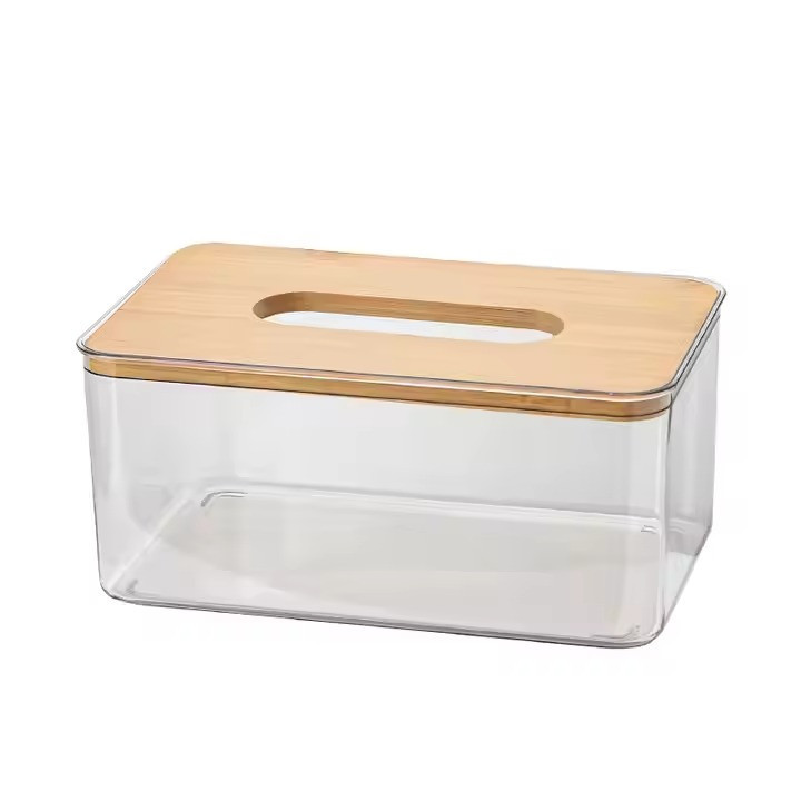 Oрганайзер-контейнер для салфеток,пластиковый Размер M с деревяной крышкой Каменец-Подольский - изображение 6