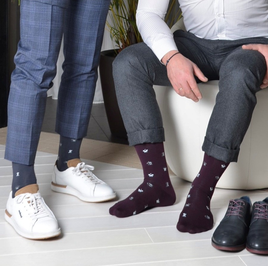 Шкарпетки чоловічі Шахи Master Step арт.1742 бордо бордовий, 41-43 Чернівці - фото 2