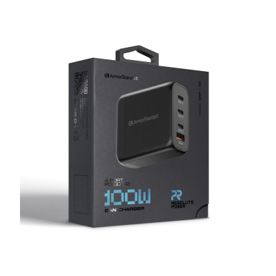 Зарядное устройство Armorstandart ARP-131 Resolute Power USB-C 100W GaN Black (ARM70024) Винница - изображение 7