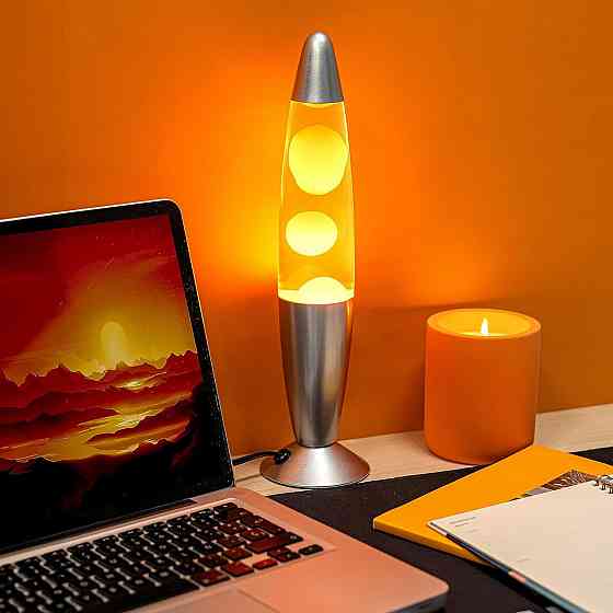 Нічник-світильник Лава лампа 37см,25Вт,від 220В,Помаранчевий SBR Київ