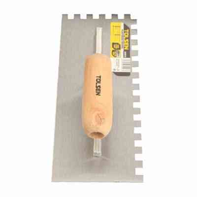Затирка Tolsen сталева 280х120 мм зуб 10 мм дерев&apos;яна ручка (41013) Вінниця