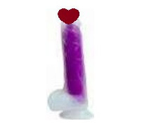 Фалоімітатор прозоро-фіолетовий Purple Heart на присоці Sex Aura Київ - фото 1