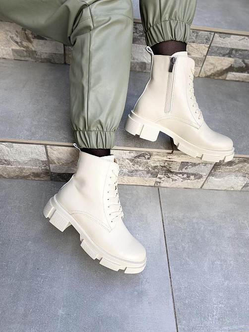 Черевики жіночі GREMMY бежеві натуральна шкіра зима 37р.38р.40р. (4206) Коломия - фото 4