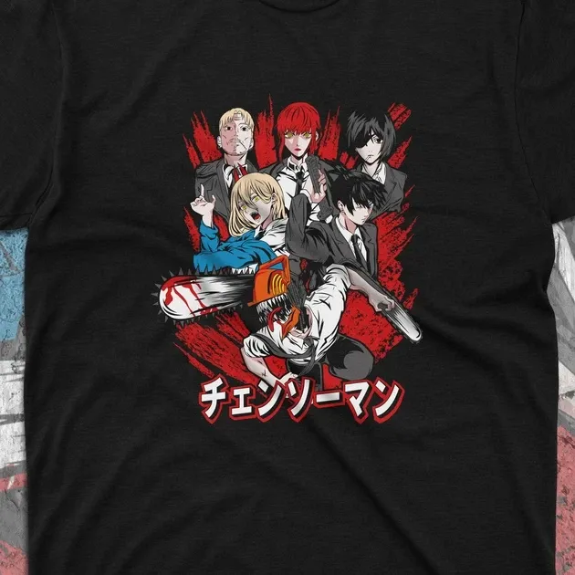 Футболка для подростка мальчика с принтом Человек Бензопила Команда 2 Размер 160 Anime10499 Днепр - изображение 4