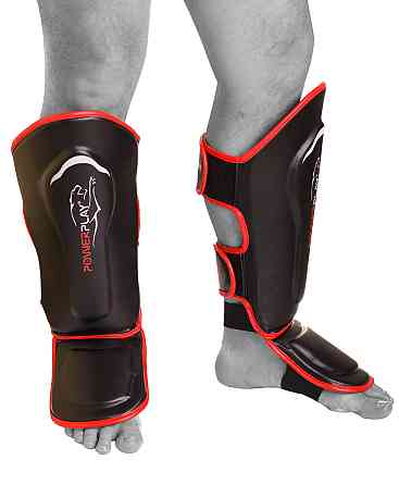Захист гомілки і стопи PowerPlay 3052 Чорно-Червоний L Кам'янське