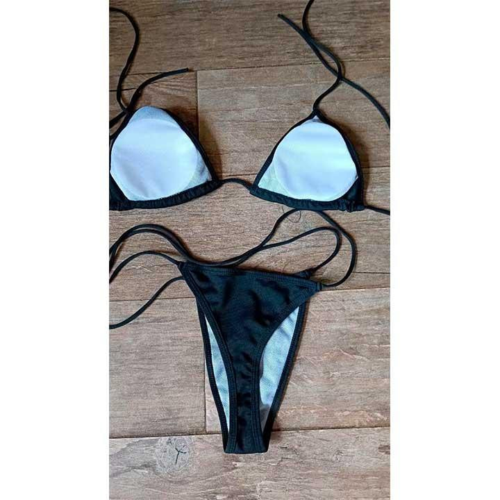 Купальник бикини раздельный с мягкой чашкой на завязках XS-S оранжевый Винница - изображение 4