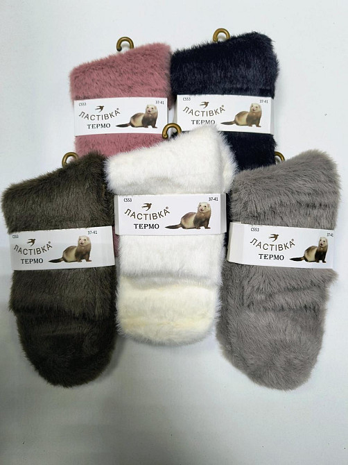 Жіночі теплі шкарпетки з нірки. Набір із 5 шт. Ластівка Норка Київ - фото 1