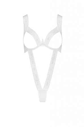 Боді з відкритими грудьми KYOUKA BODY white S/M - Passion Sex Aura Київ