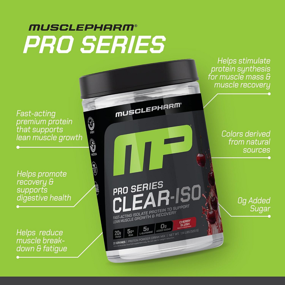Pro Series Clear-ISO, Protein Powder Drink Mix 520g (Cherry Slush) Луцк - изображение 3