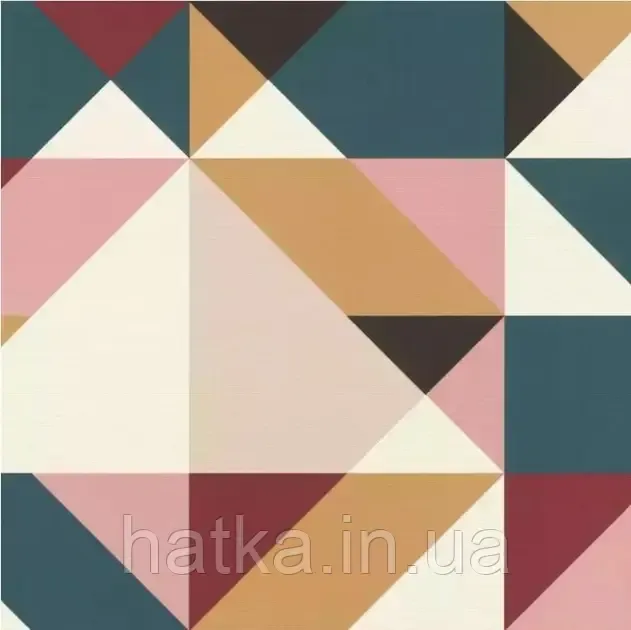 Шпалери вінілові на флізеліні Rasch Clasik 0,53х10 геометрія фігури бірюзові бордові білі беж Київ - фото 2