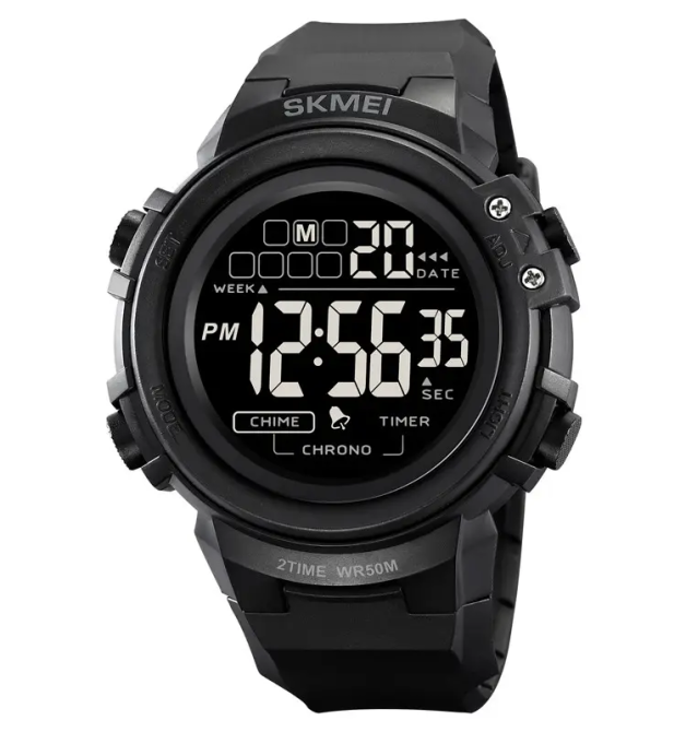 Годинник чоловічий наручний спортивний Skmei 2260 (Чорний з чорним) Київ - фото 1