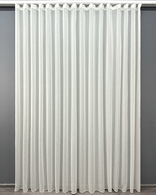 Тюль VR-Textil 1961т Премиум Лен фактурный Costa Молочный 400х270 см (42-0967) Киев - изображение 2