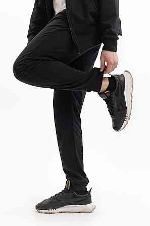 Мужской и женский спортивный костюм чёрный на молнии с карманами из турецкой двунити Львов