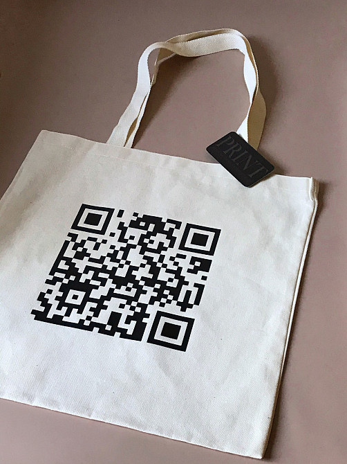 Еко сумка/ШОПЕР З інтерактивним принтом QR кодом (можна нанести будь-який) Чернівці - фото 1