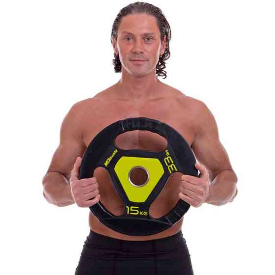 Диск поліуретановий 15 кг на гриф 50 мм Zelart TA-2677-15 Київ