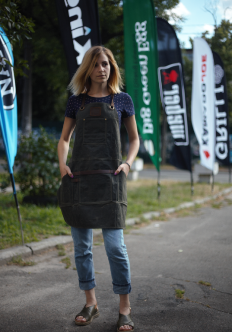 Фартук для барбекю цвет армейский зеленый GRILLI 777747 Код: 007546 Ровно - изображение 2