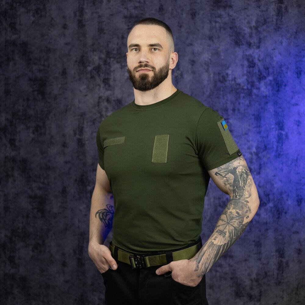 Футболка мужская однотонная хаки Pobedov Peremoga Військова Киев - изображение 5