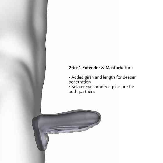 Насадка на член Manwan RYZER MAX - Black Plum Sex Aura Київ
