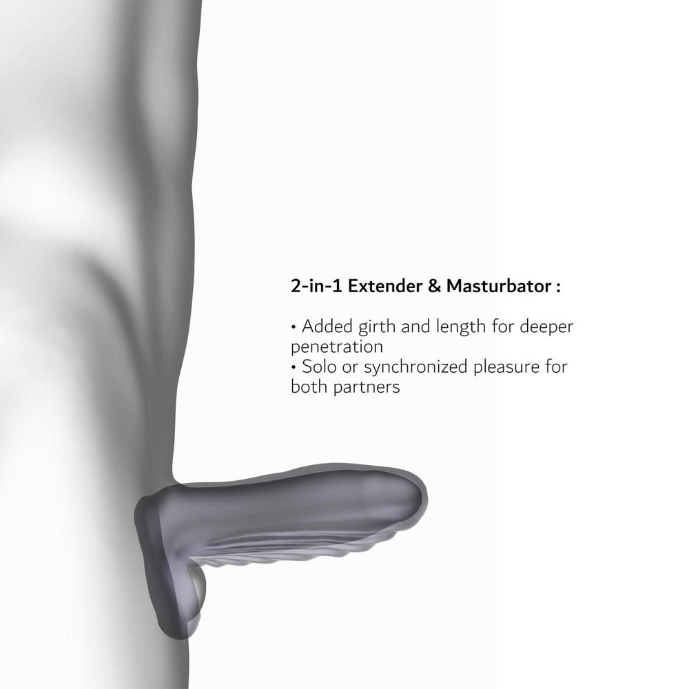 Насадка на член Manwan RYZER MAX - Black Plum Sex Aura Київ - фото 5