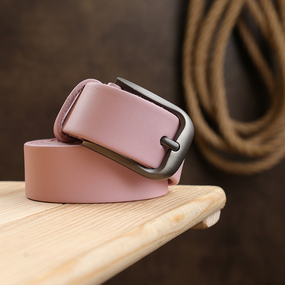 Женский кожаный ремень Vintage 20778 Розовый Киев - изображение 10