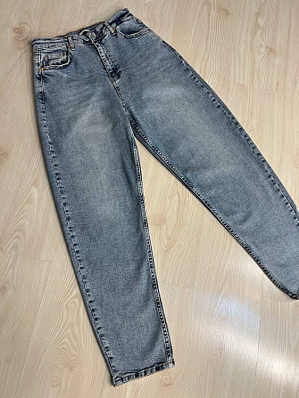 Джинси жіночі SESSANTA 16483 МОМ jeans relax стрейчеві комфорт великі розміри блакитні, блакитний, З Одеса - фото 4