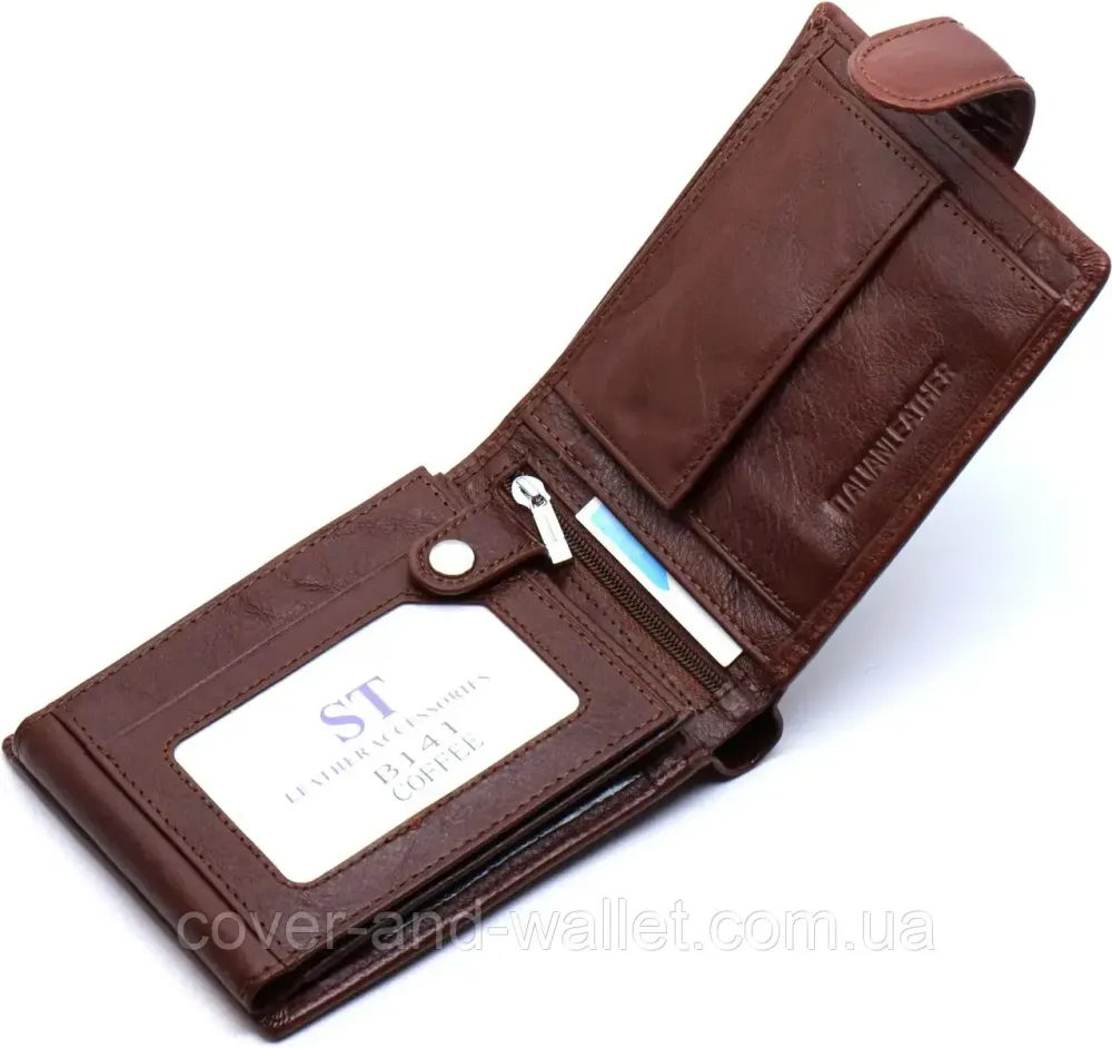 Качественный мужской кожаный кошелек с блоком для документов ST Leather Киев - изображение 8
