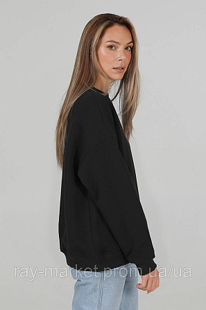 Світшот оверсайз утеплений RAY OVERSIZE жіночий чорний (U0304W-Black) Київ - фото 3