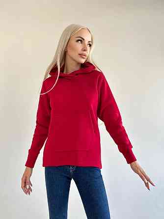 Худі вільного крою з капюшоном "Sky" оптом | Норма | Розпродаж моделі Червоний, 42-44 Київ