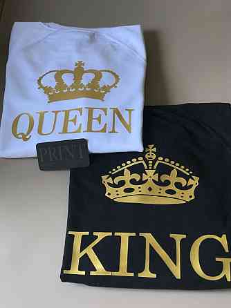 Парні толстовки для хлопця та дівчини KING/QUEEN з коронами Чернівці