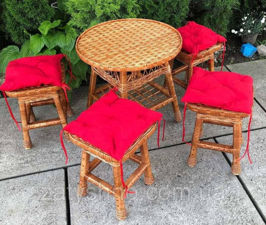 Мебель плетеная  из лозы с табуретками Киев - изображение 6