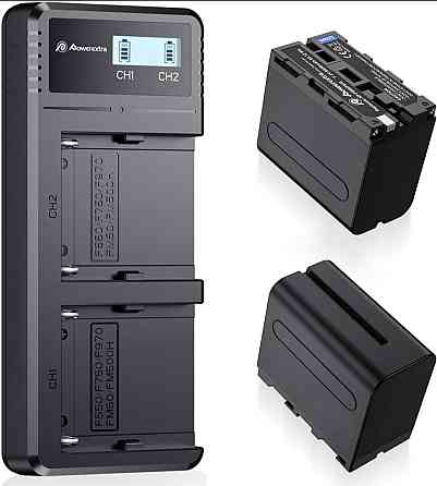 Акумулятори та зарядний пристрій Powerextra для Sony NP-F970 Sony NP-F960 2 X 8800 мАг Луцк