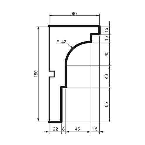Карниз фасадный Prestige Decor KC 115 Днепр