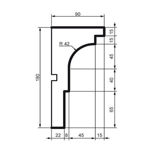 Карниз фасадный Prestige Decor KC 115 Днепр - изображение 2