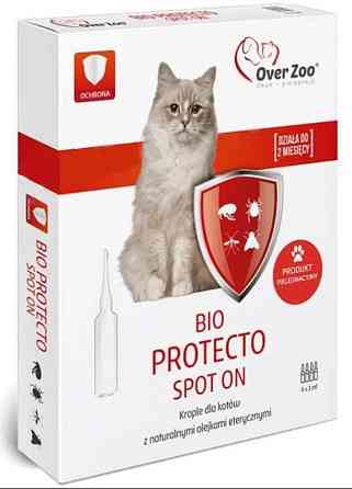 Протипаразитарні краплі Over Zoo Bio Protecto Spot On для котів - 4x1 мл Вінниця