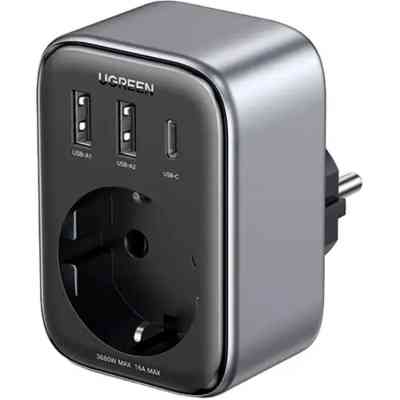 Зарядний пристрій Ugreen 3xUSB 30W Outlet Extender (2хUSB-A+USB-C) CD314 (90613) Вінниця